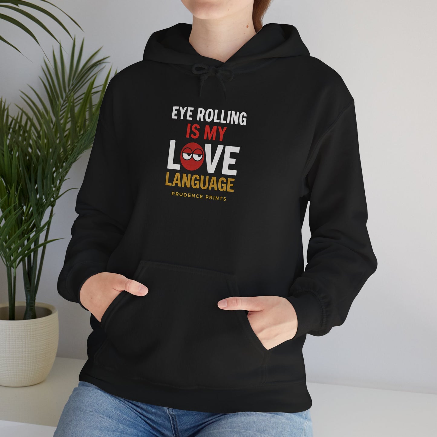 Eye Rolling Love Language Sweatshirt, Funny Hoodie, Gift for Couples, Unisex Sweatshirt, Pop Culture Apparel, Valentine’s Day Gift