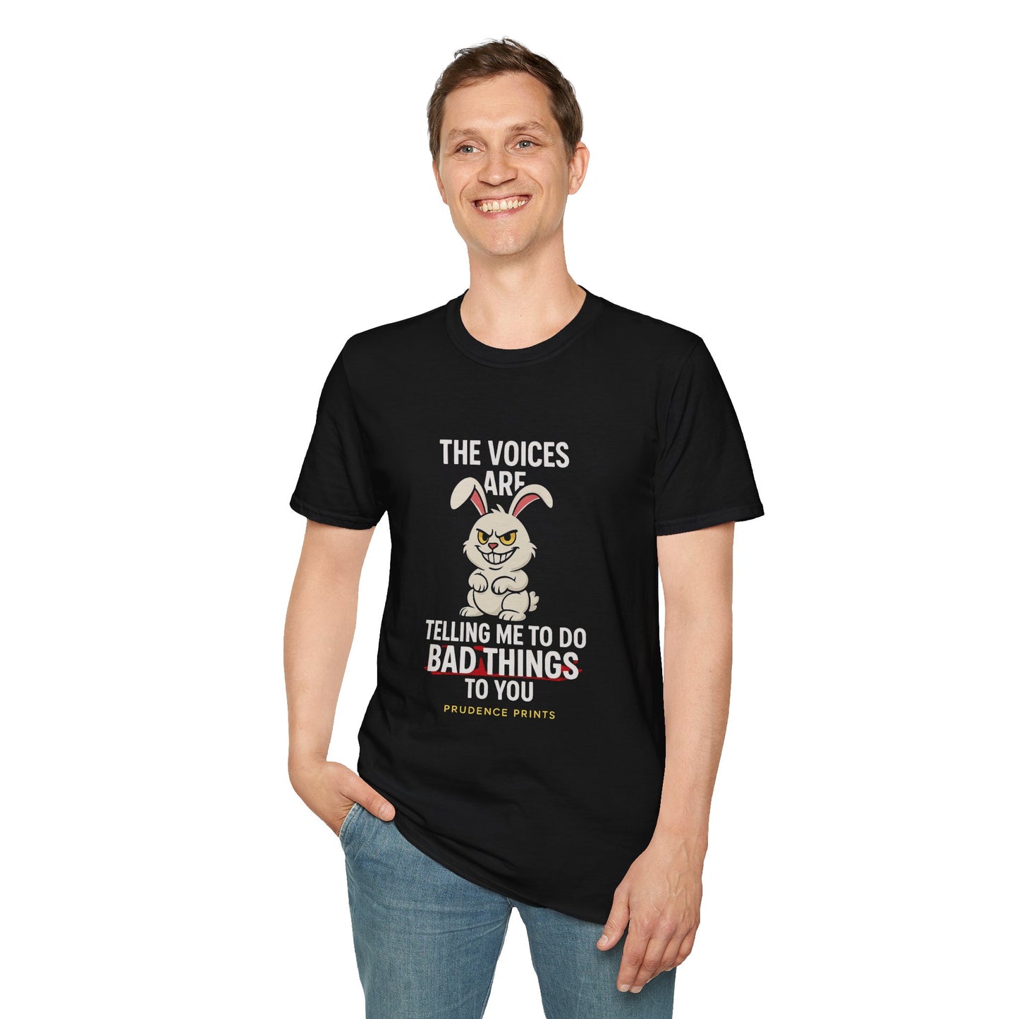 Funny Graphic T-Shirt with Bunny Design - Perfect for Parties, Gifts, Casual Wear, and Everyday Laughs
