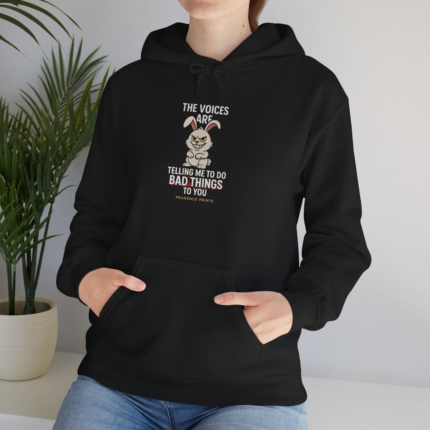 Humorous Voices Hoodie, Unisex Hooded Sweatshirt, Funny Gift, Casual Wear, Holiday Apparel, Relaxed Style