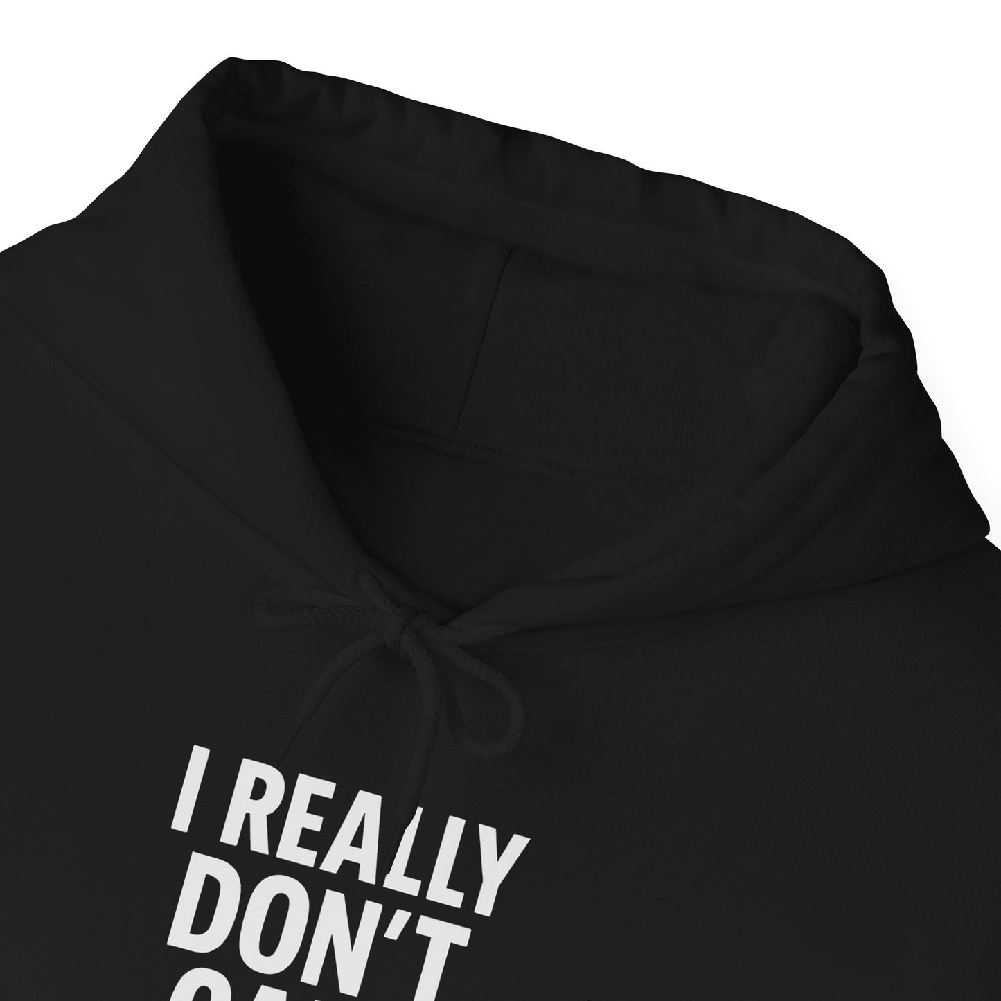 Casual Statement Hoodie - I Really Don't Care, Fun Gift for Friends, Everyday Wear, Perfect for Parties, Unique Fashion Statement